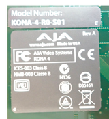 AJA KONA 4 R0 S01 4K/2K/3G/Dual Link/HD/SD 10 Bit PCIE Card with HDMI  Output7