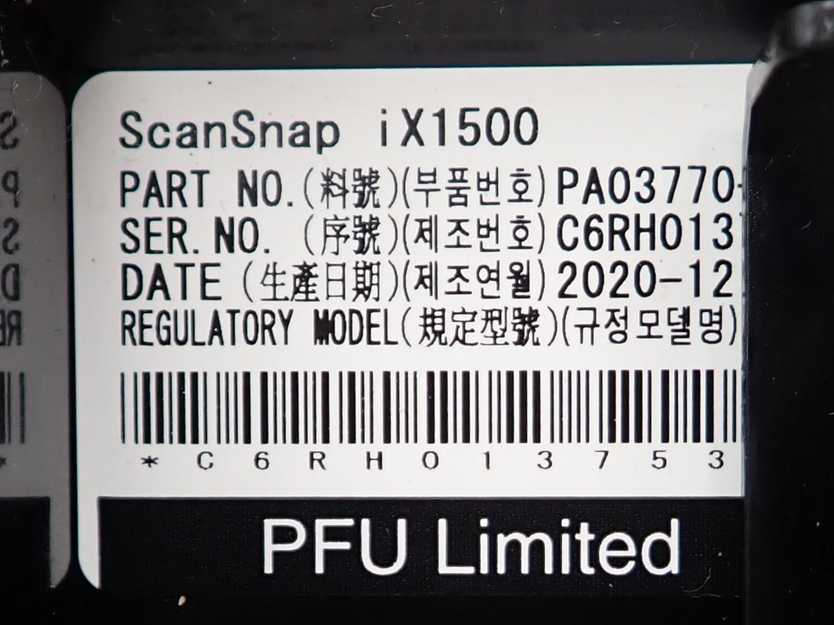 Fujitsu ScanSnap iX1500 HighSpeed Colour Duplex Desktop A4 Document Scanner13