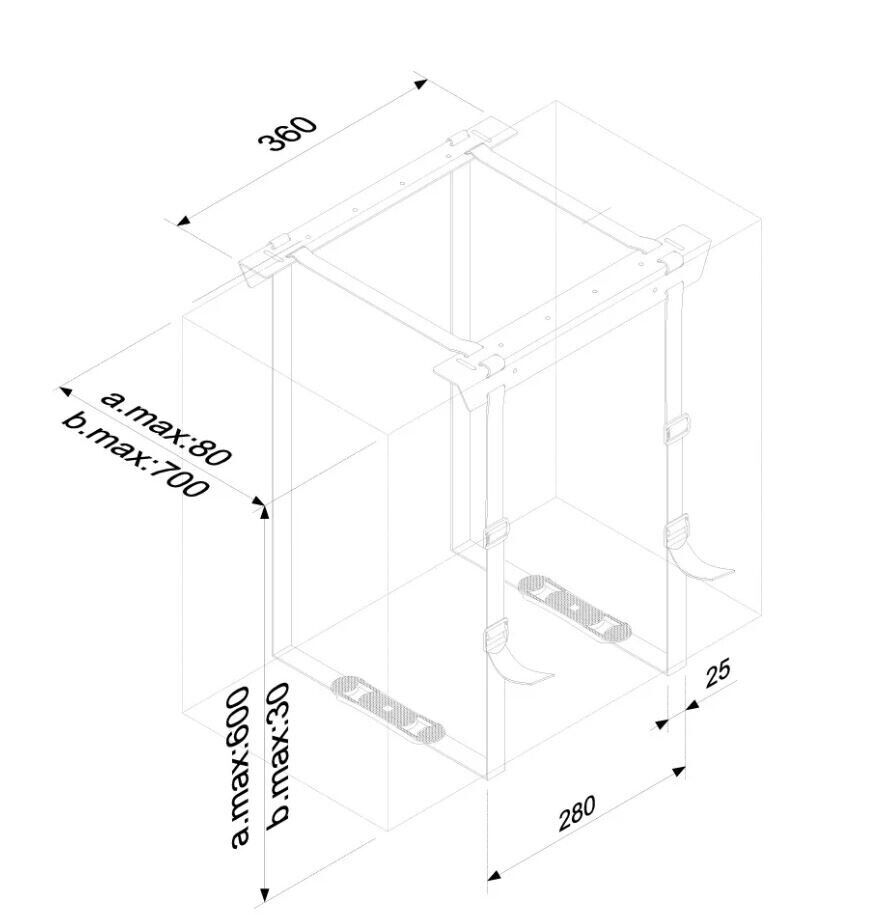 Newstar CPU-D025BLACK PC-Halterung für unter den Schreibtisch, Höhe 3–6 cm, Breite 8–70 cm