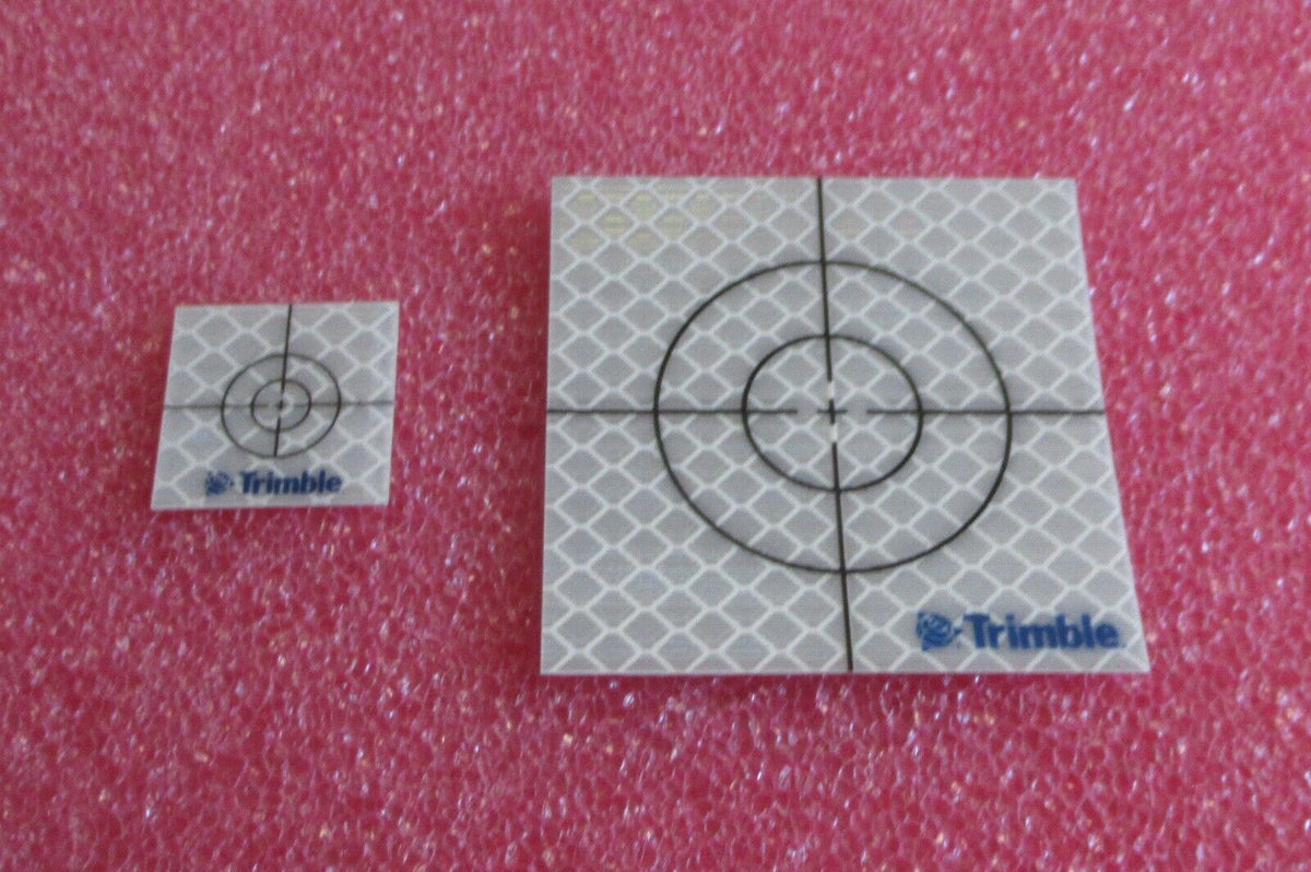 NEW Trimble DR Reflective Foil Target Stickers 25 x 25mm + 60 x 60mm 5 ...