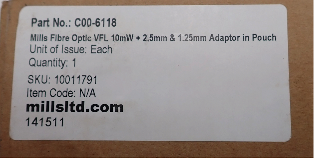 New Mills C00 6118 Fibre Optic Visual Fault Locator 10mW 2.5mm 1.25mm  In Pouch7