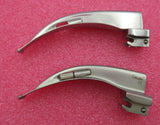 2 x Laryngoscope MacIntosh avec 6 lames à fibre optique Mac incurvées