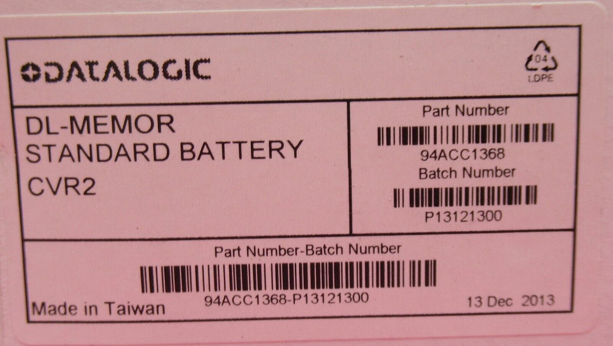 Datalogic 94ACC1368 New Sealed Lithium-Ion Li-Ion Standard Rechargeable Battery