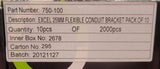 Excel 750-100 25mm flexible Rohrhalterung Plus PK10 Neu