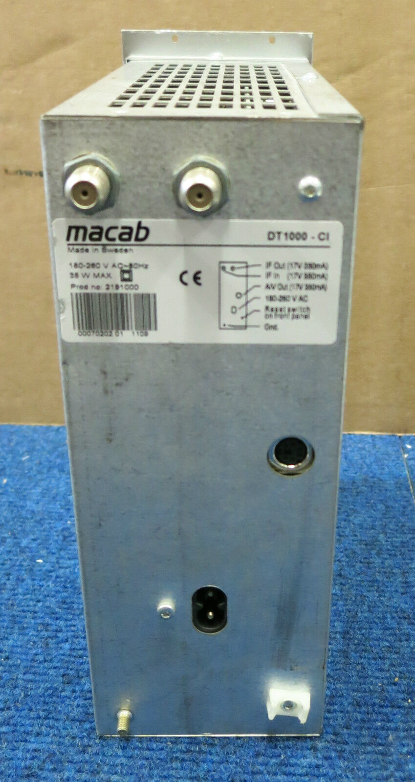 Récepteur satellite de tête de réseau numérique Macab DT-1000CI Équipement de diffusion QPSK