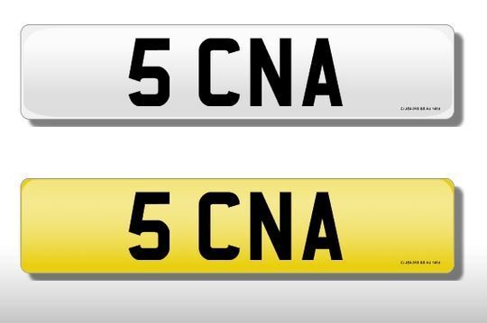 5 CNA Fahrzeug Privat Auto Fahrrad Nummer Registrierung Geschätzt Datumlose Platte CNA