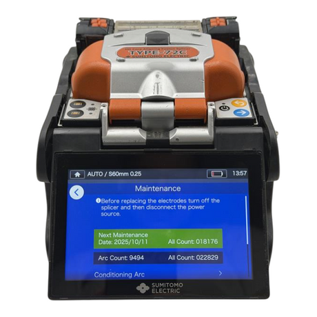 Sumitomo TYPE 72C Core Alignment Fusion Splicer + Fujikura CT 08 Cleaver & Case1
