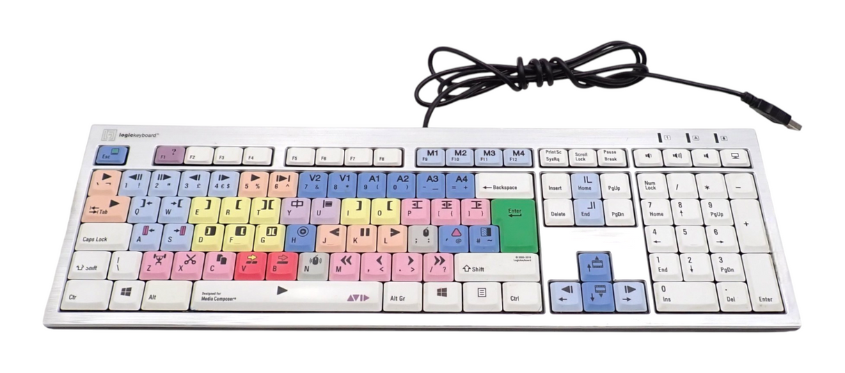 Logickeyboard  LXHJME7596H Avid Video Media USB Composer UK QWERTY Keyboard1