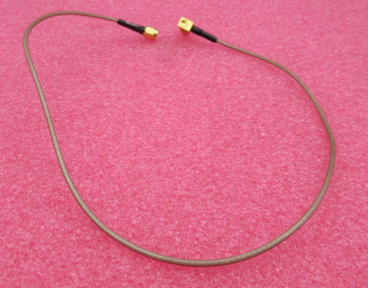 SMA-Stecker gerade auf SMA-Stecker rechtwinklig, 500 mm, braunes Koaxial-HF-Kabel