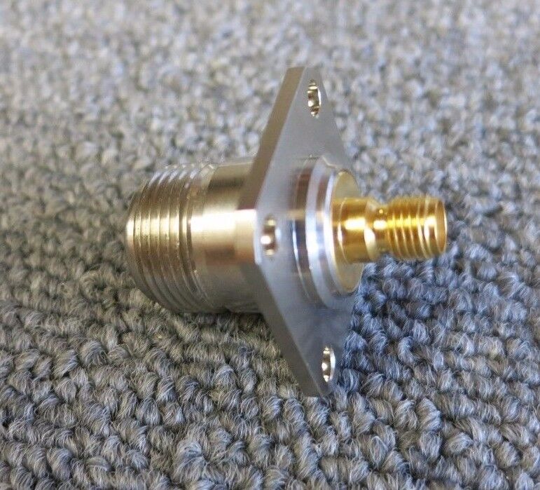 Huber & Suhner 37_N-SMA-50-1/1-UE Straight 50? RF Adapter Type N Socket to SMA
