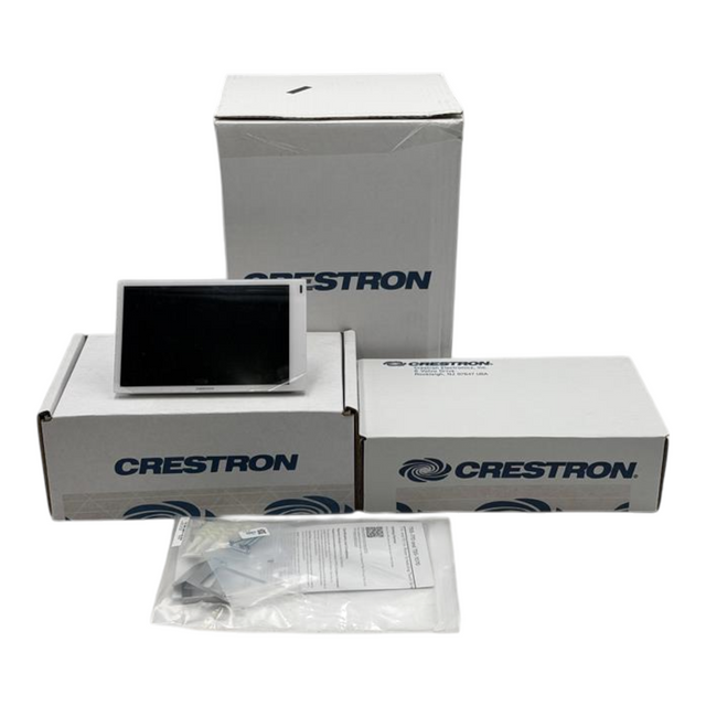 New Crestron TSS-770-W-S-LB-KIT 7" PoE WIFI Room Scheduling Panel + Light Bar0