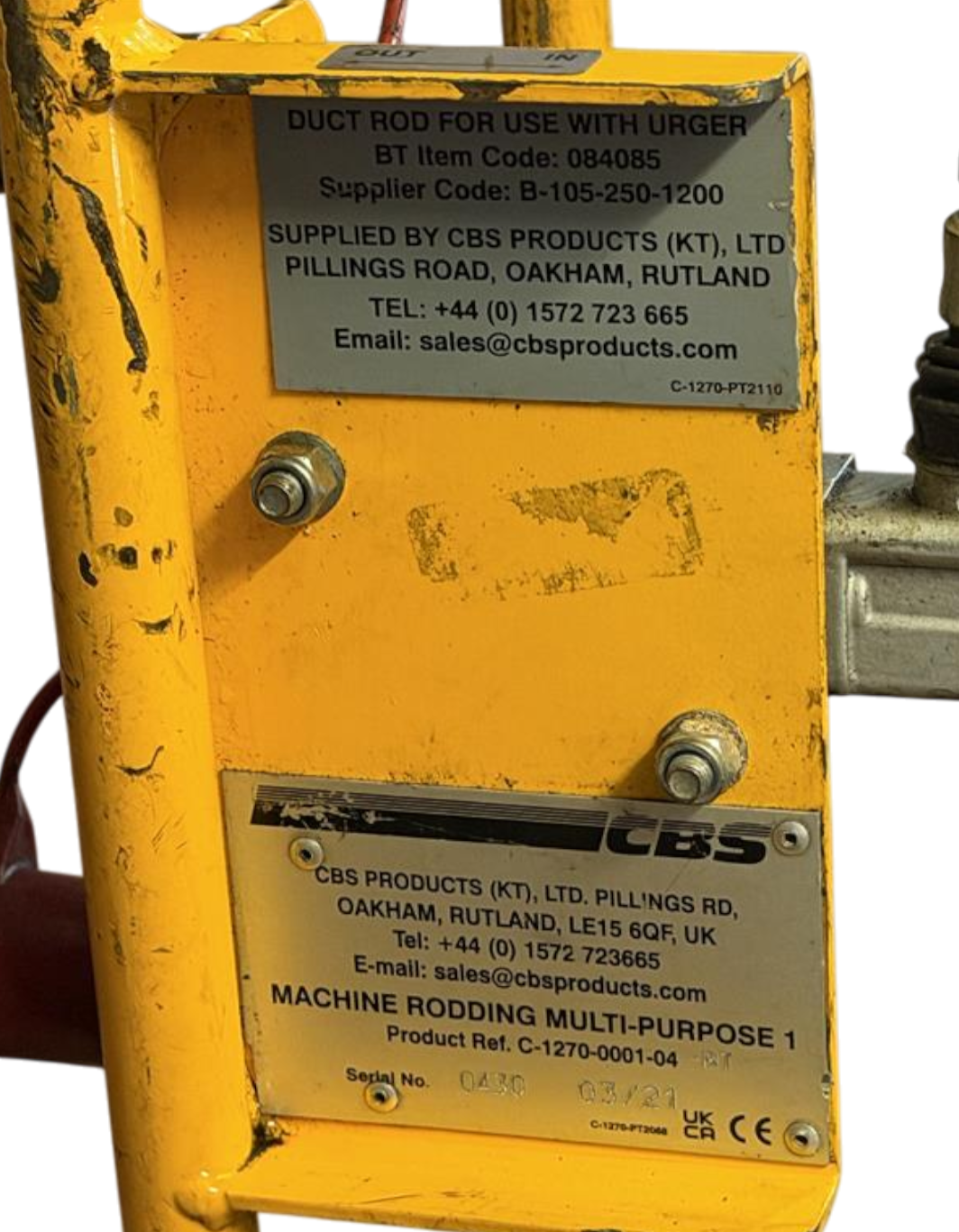 CBS Products Hydraulic Fibre Reel Duct Rodding Pusher Machine C 1270 001 0410