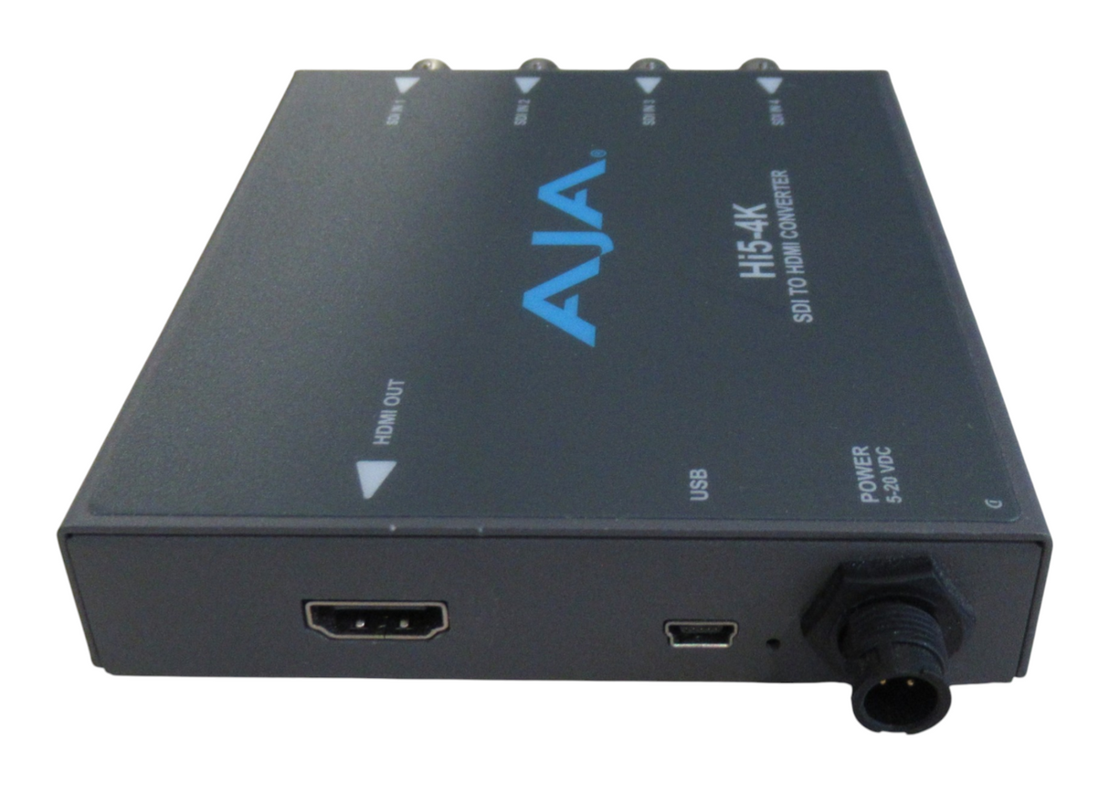 AJA Hi5-4K Quad 3G-SDI To HDMI v1.4 4K Video And Audio Converter With AC Adapter2