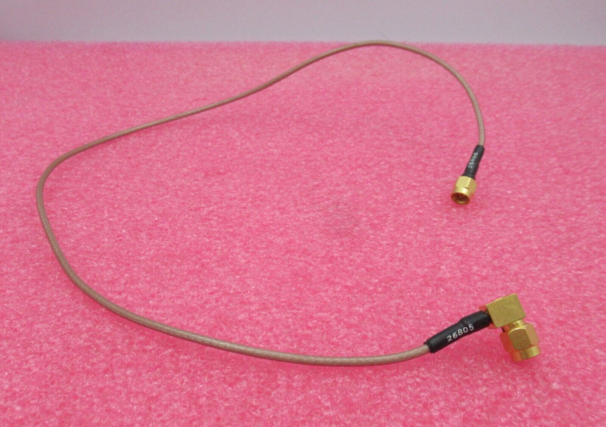 SMA-Stecker gerade auf SMA-Stecker rechtwinklig, 500 mm, braunes Koaxial-HF-Kabel