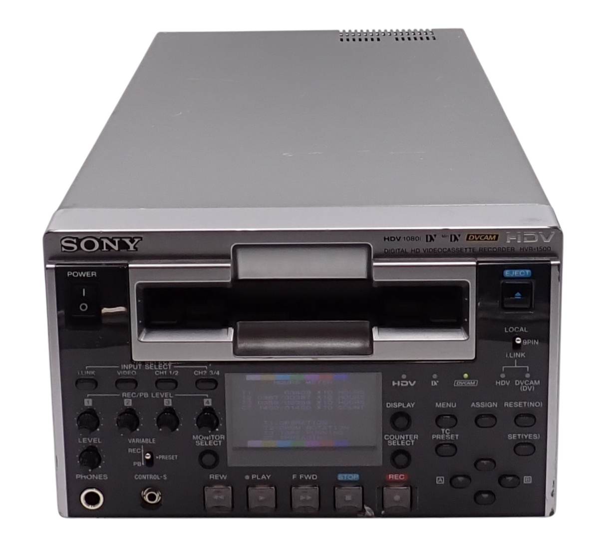 Sony HVR-1500 HDV DVCAM 1089i Digital HD Video Cassette Recorder With LCD0