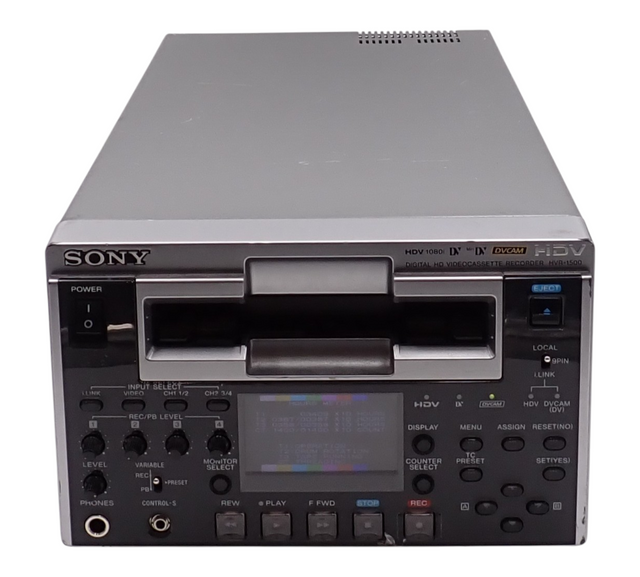 Sony HVR-1500 HDV DVCAM 1089i Digital HD Video Cassette Recorder With LCD0