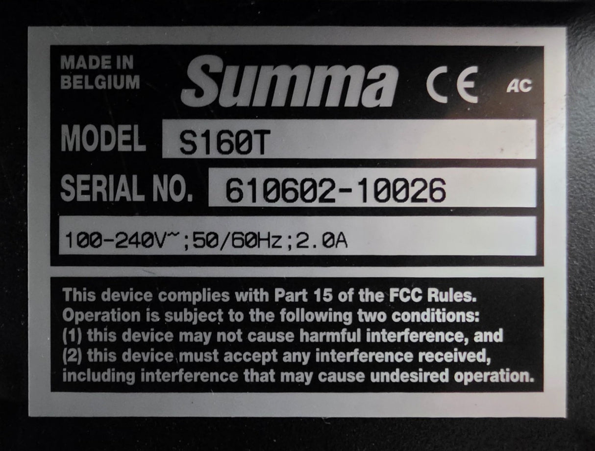 Summa S Class S160T T Series 1600mm 63" Tangential Vinyl Sign Cutter & Plotter17