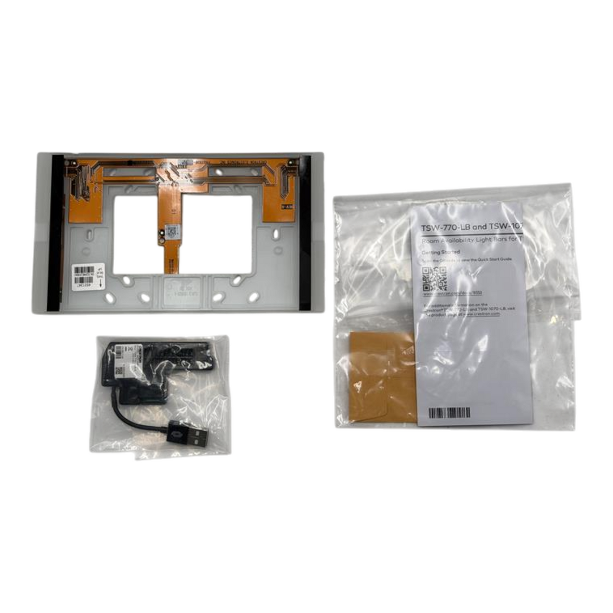 New Crestron TSS-770-W-S-LB-KIT 7" PoE WIFI Room Scheduling Panel + Light Bar7