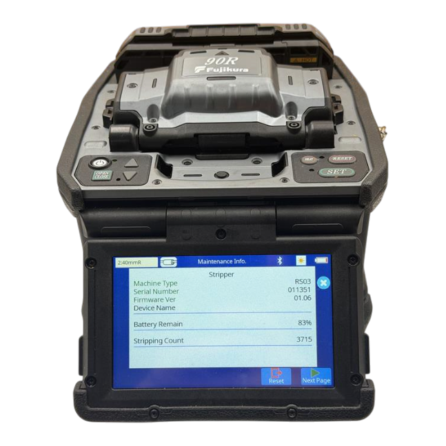 Fujikura FSM 90R Mass Fusion Splicer 16 Fibre Ribbon + CT 50 Cleaver + 2x RS032