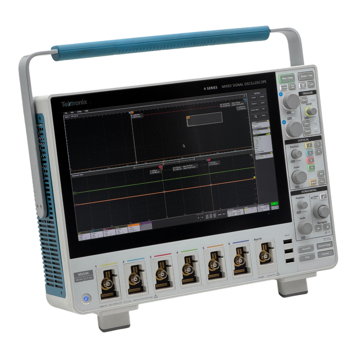 2x Tektronix MSO46 4 Series 200MHz 6.25GS/s 6 Channel Mixed Signal Oscilloscope2