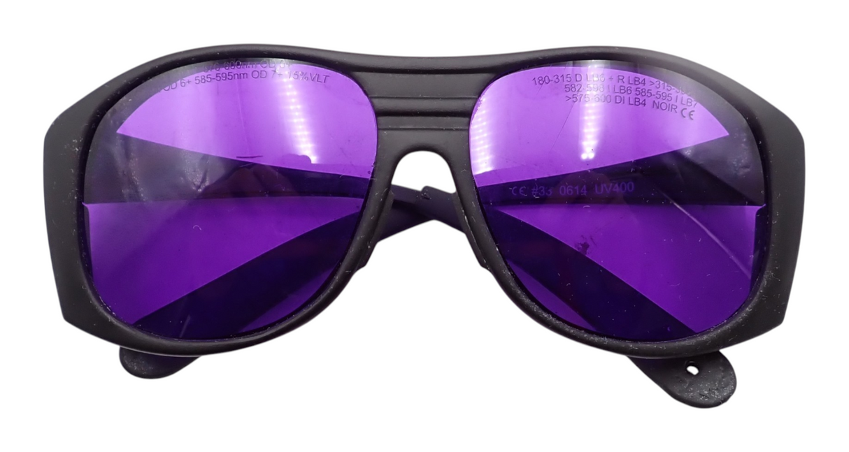 Laser Physics 190400nm + 576600nm OD6+ Laser Safety Glasses  Goggles Purple4