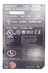 Sony HVR-1500 HDV DVCAM 1089i Digital HD Video Cassette Recorder With LCD6