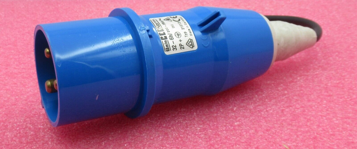 Bals CEE Norm 3 pin 240v Plug Plug Top IP44 Blue Type 21013