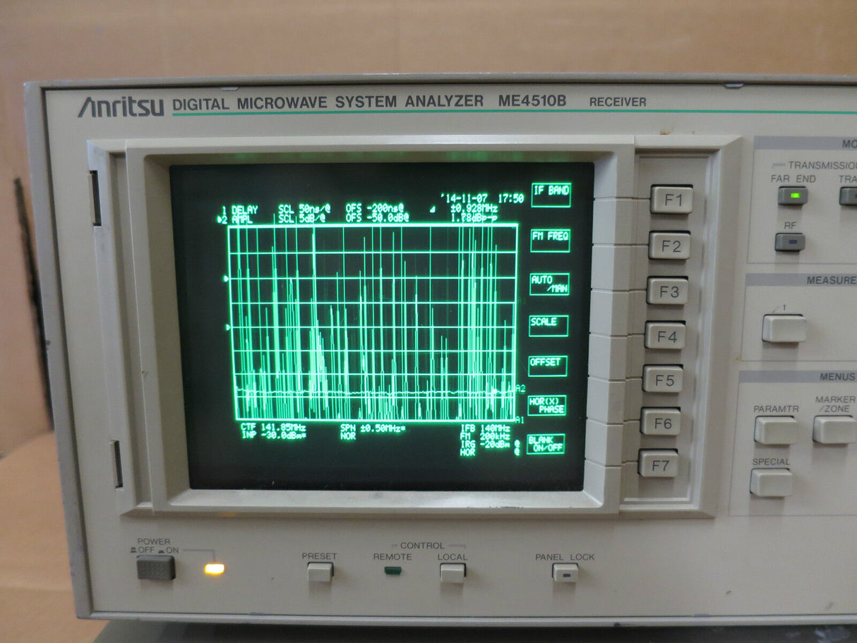 Analyseur de systèmes micro-ondes numériques Anritsu ME4510B Test des bandes IF 70 MHz et 140 MHz