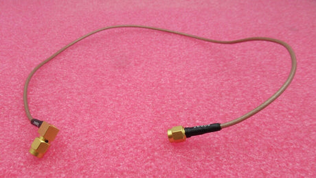 SMA-Stecker gerade auf SMA-Stecker rechtwinklig, 500 mm, braunes Koaxial-HF-Kabel
