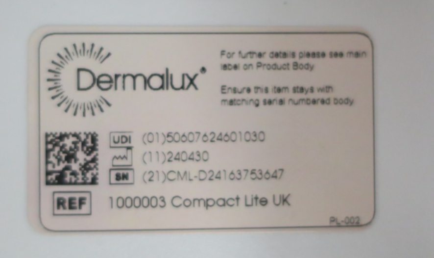 2024 Dermalux Compact Lite TriWave MD 415nm 633nm 830nm Phototherapy Unit LED22