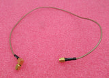 SMA-Stecker gerade auf SMA-Stecker rechtwinklig, 500 mm, braunes Koaxial-HF-Kabel
