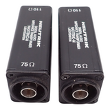 2 x Neutrik NADITBNC M 110 to 75 Ohm Digital Audio Impedance Transformer1