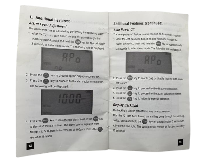 TPI 721 Combustible Gas Leak Detector 10ppm Sensitivity with LCD Display11