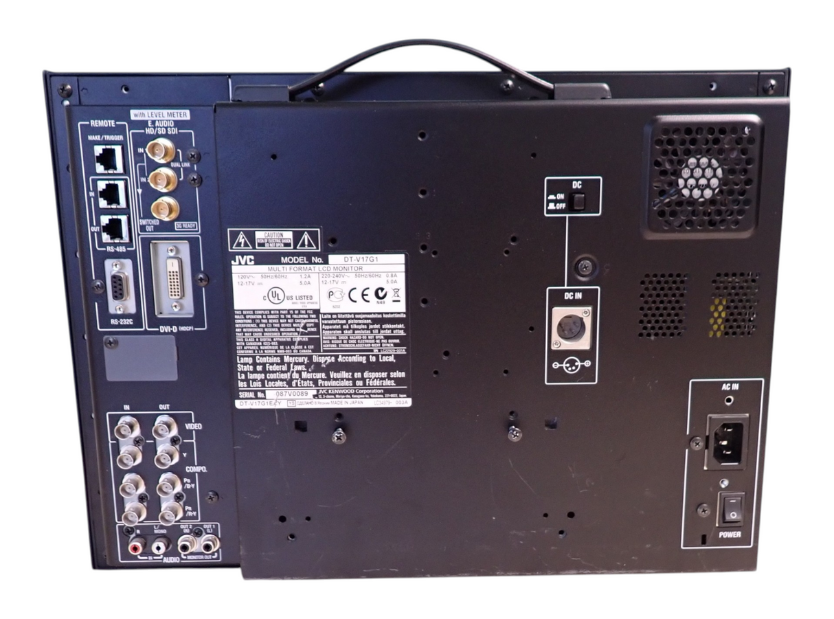 JVC DTV17G1 17" LCD BNC HD SDI DVI Studio Broadcast Monitor Rackmount2