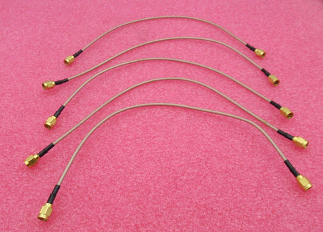 5 x SMA-Stecker gerade - SMA-Stecker gerade 300 mm braunes Koaxial-HF-Kabel