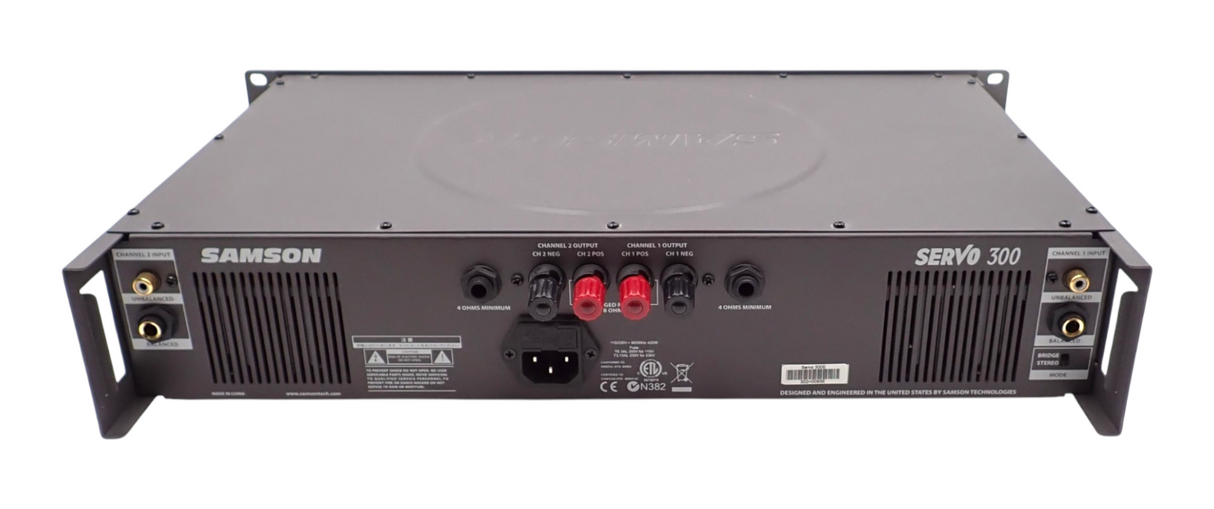 Samson Servo 300 2 Channel 150W Studio Power Amplifier 2U Rackmount6