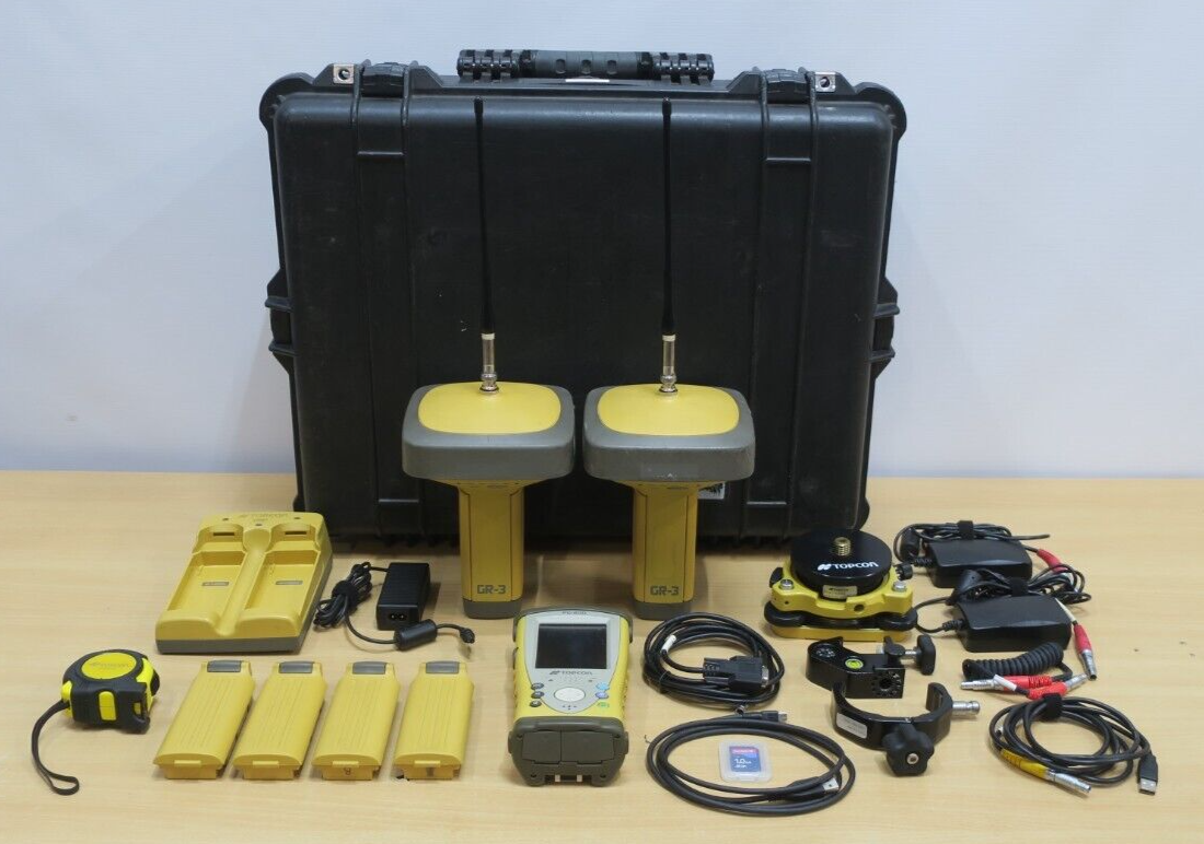 Récepteur GPS UHF GNSS numérique Topcon GR-3 Contrôleur de terrain FC-200 Base et Rover