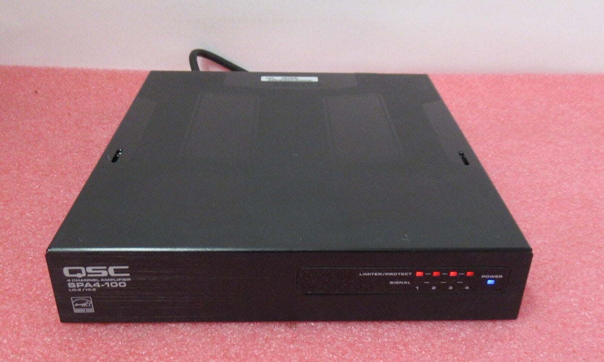 QSC SPA4-100 Four-Channel 400W Low-Z / High-Z Amplifier For The Q-SYS Platform
