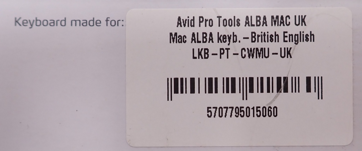 New LogicKeyboard Avid Pro Tools ALBA QWERTY Wired Mac UK keyboard  LKBPTCWMU4