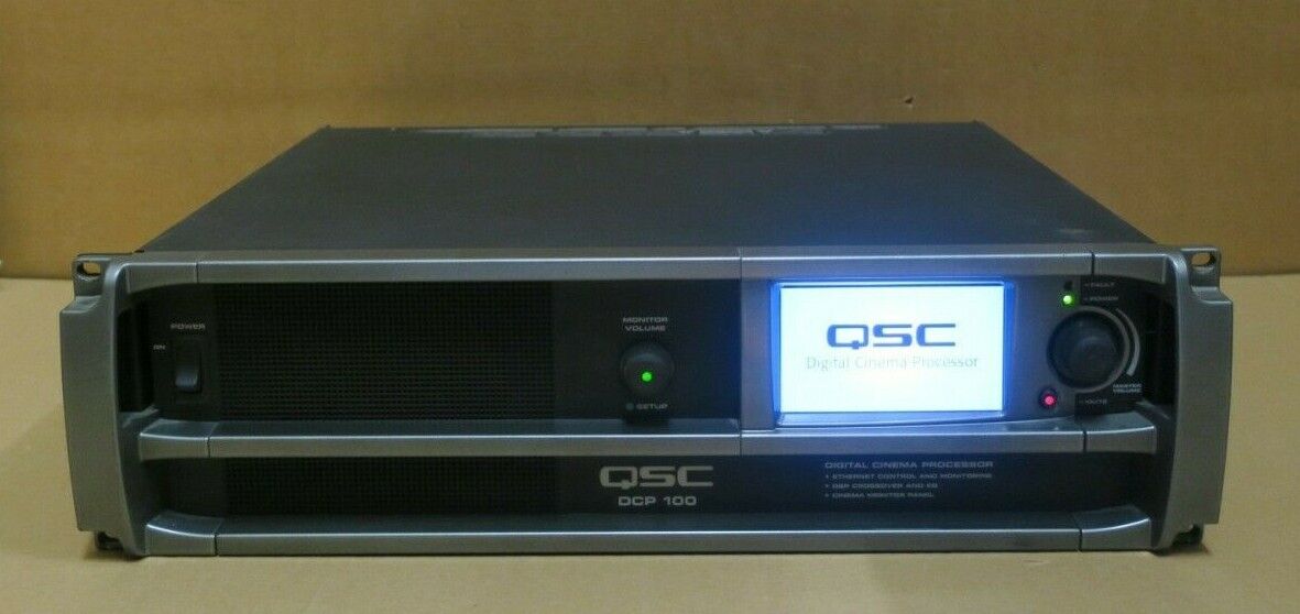 QSC DCP 100 Digital Cinema Prozessor Booth Monitor Crossover EQ DSP Rackmount
