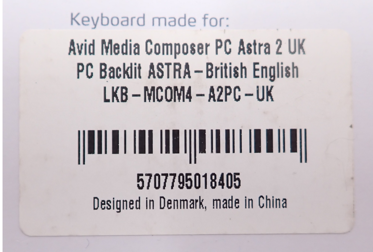 New Logickeyboard Avid Media Composer Wired USB Keyboard LKBMCOM4A2PCUK4