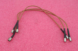 Konvolut 3 x Huber &amp; Suhner HF-Koaxialkabel, braun, 300 mm, SMA-Stecker auf MCX-Buchse