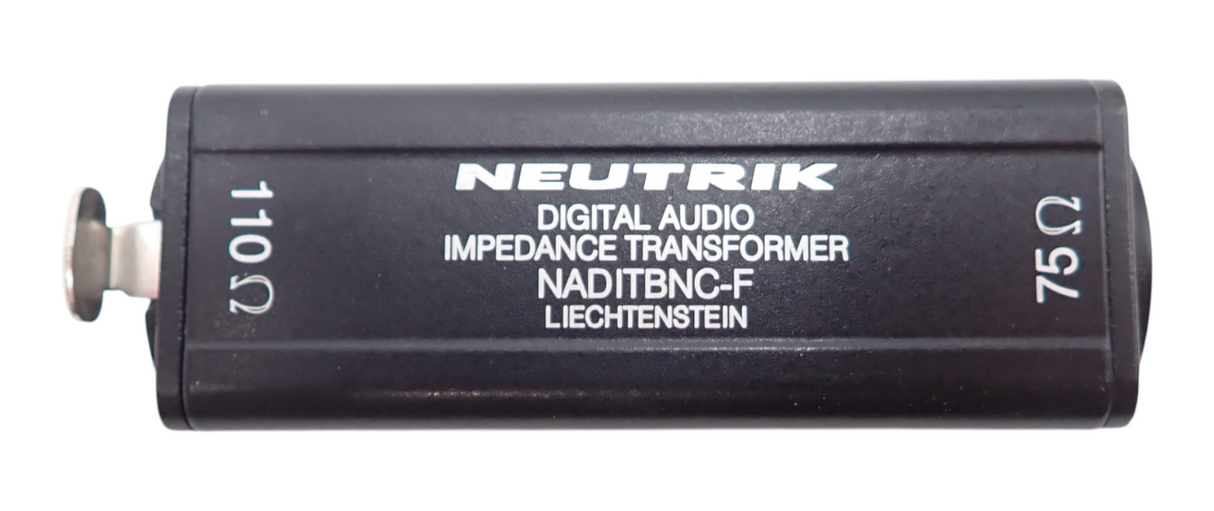 2 x Neutrik NADITBNC-F 110 to 75 Ohm Digital Audio Impedance Transformer3