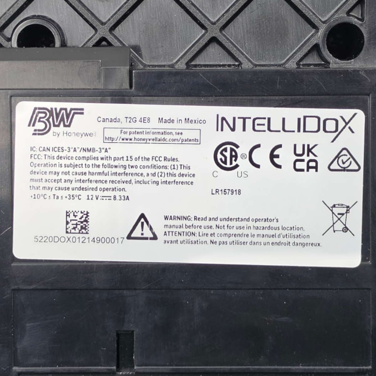 Honeywell IntelliDoX DX MCLP GasAlert MicroClip Calibration Docking Station3