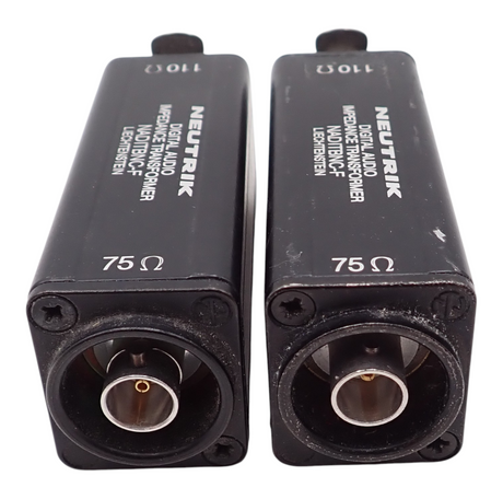 2 x Neutrik NADITBNC-F 110 to 75 Ohm Digital Audio Impedance Transformer1