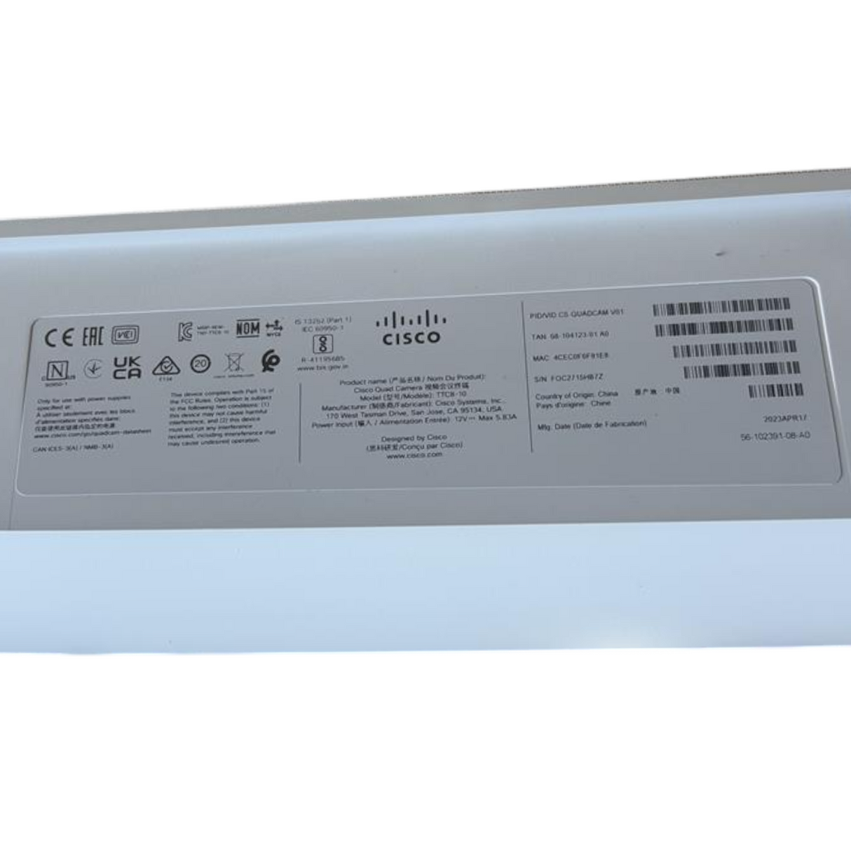 New Cisco CS KITPLUS K9 Webex Room Kit Plus 4K Codec QuadCam Room Navigator Set3