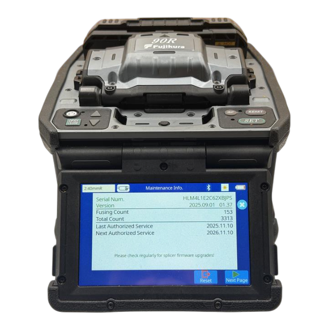 Fujikura FSM 90R Mass Fusion Splicer 16 Fibre Ribbon + CT 50 Cleaver + 2x RS031