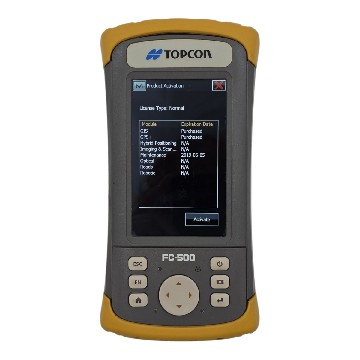 Topcon FC 500 Field Controller Surveying Data Collector Bluetooth WiFi MAGNET6