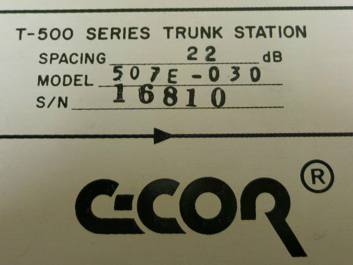 C-Cor Electronics T-500 Series 507E-030 22dB Trunk Quadrant Amplifier Node