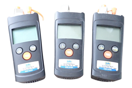 Job Lot 3 x Mills Optical Power Meter with 1mW VFL C00 1887 + 1x Case1